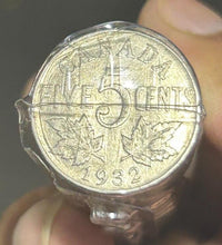 Load image into Gallery viewer, 1936-37, 1932 Canada 5cent roll of Coin, EX+
