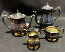 Load image into Gallery viewer, Vintage Marlboro Silver Plate 4 piece Coffee &amp; Tea set, EX+
