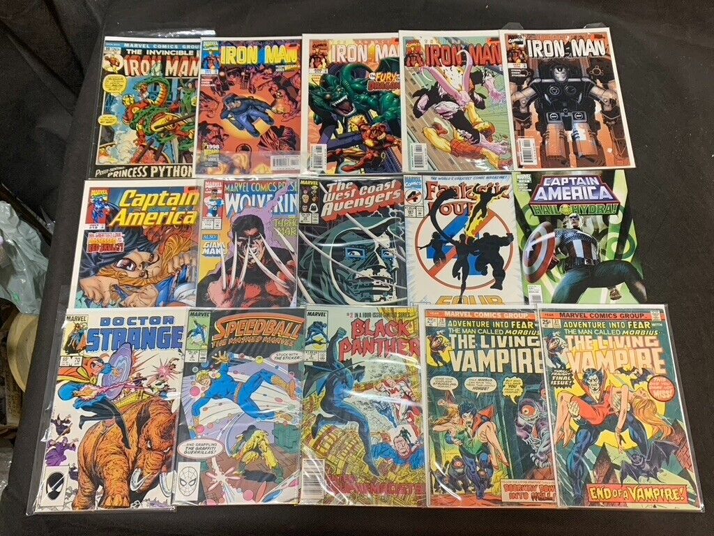 Lot of 15 - Marvel Comics (Captain America, Iron Man, Black Panther, Morbius)