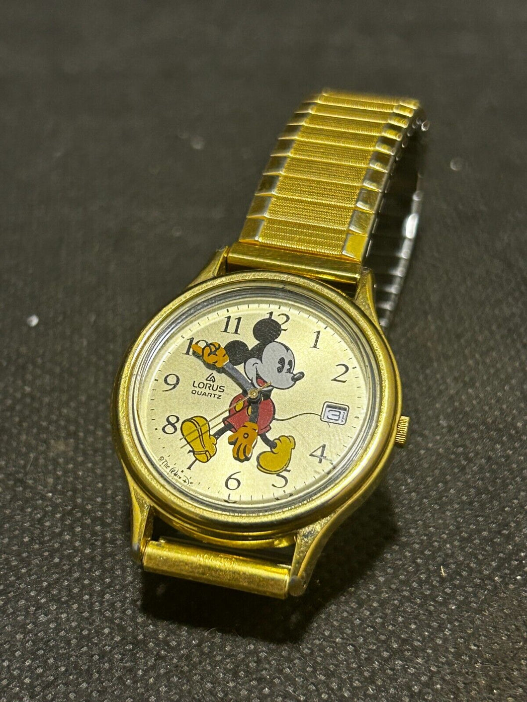 Walt Disney Mickey Mouse Quartz Lorus Watch, EX