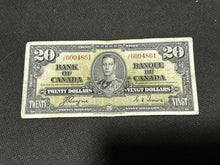 Load image into Gallery viewer, 1937 Bank Of Canada of $20 bank note, EX, JE 6004861
