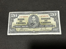 Load image into Gallery viewer, 1937 Bank Of Canada of $20 bank note, EX, KE 4744696
