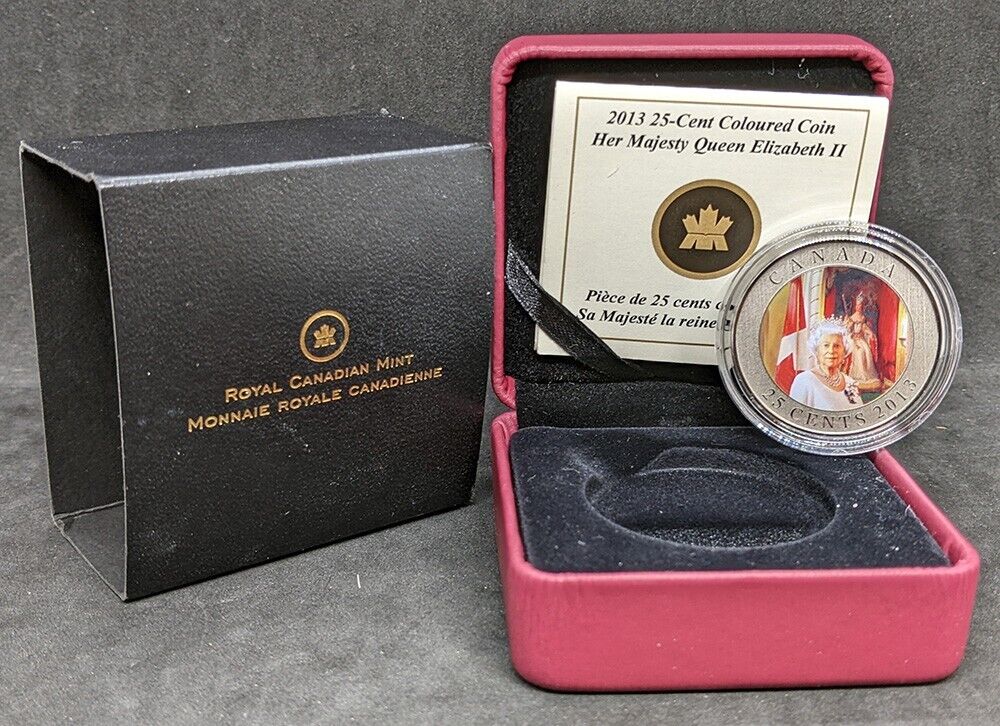 2013 Canada 25-Cent Coin -- Portrait of Her Majesty Queen Elizabeth II by RCM