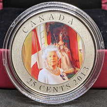 Load image into Gallery viewer, 2013 Canada 25-Cent Coin -- Portrait of Her Majesty Queen Elizabeth II by RCM
