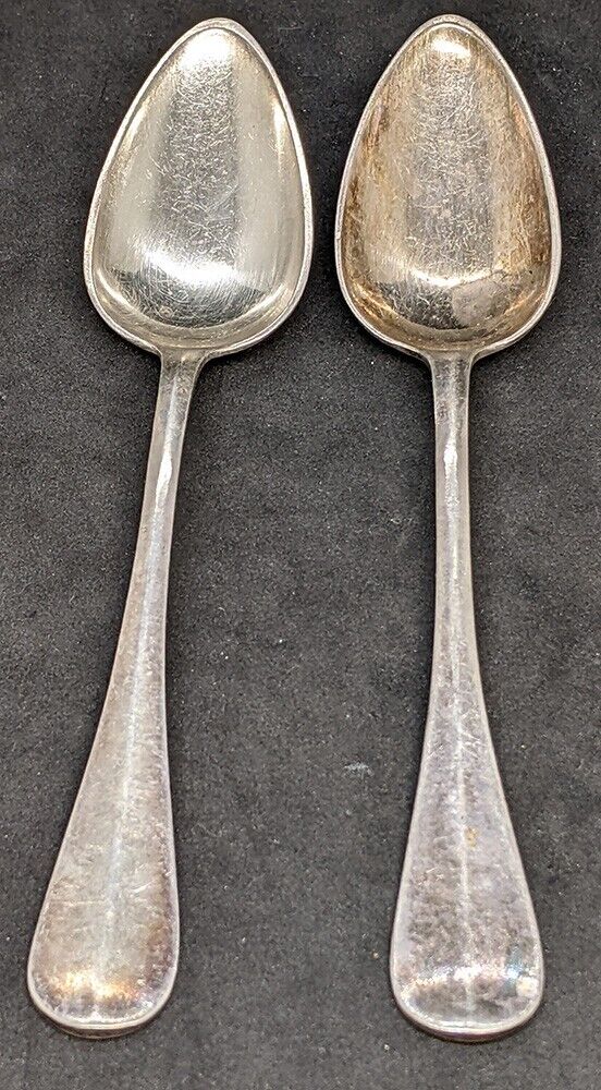 2 x CHRISTOFLE Silver Plated 5 O' Clock Spoons - Fidelio Pattern