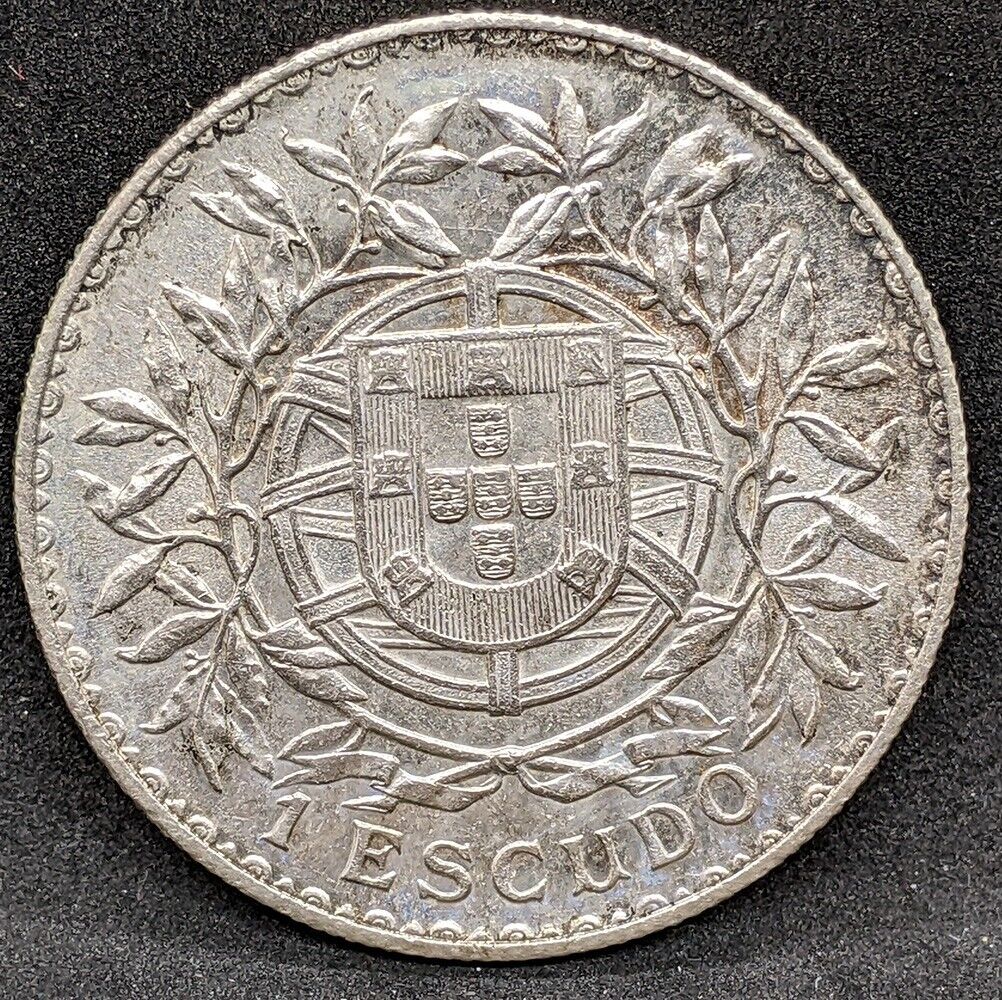 1928 Portugal Silver 1 Escudo Coin -- 83.5% Silver