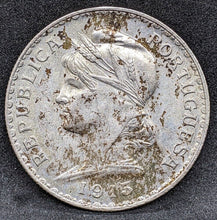 Load image into Gallery viewer, 1928 Portugal Silver 1 Escudo Coin -- 83.5% Silver
