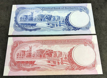 Load image into Gallery viewer, 1973 Central Bank of Barbados $1 &amp; $2 Bank Notes

