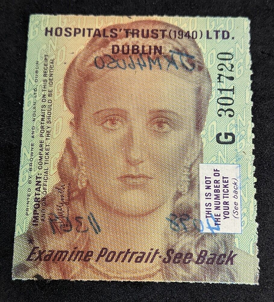 Hospital's Trust - Dublin - Ireland - Irish Hospital Sweepstake Ticket