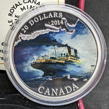 Load image into Gallery viewer, 2014 Canada Fine Silver Coloured Coin - R.M.S. Empress of Ireland
