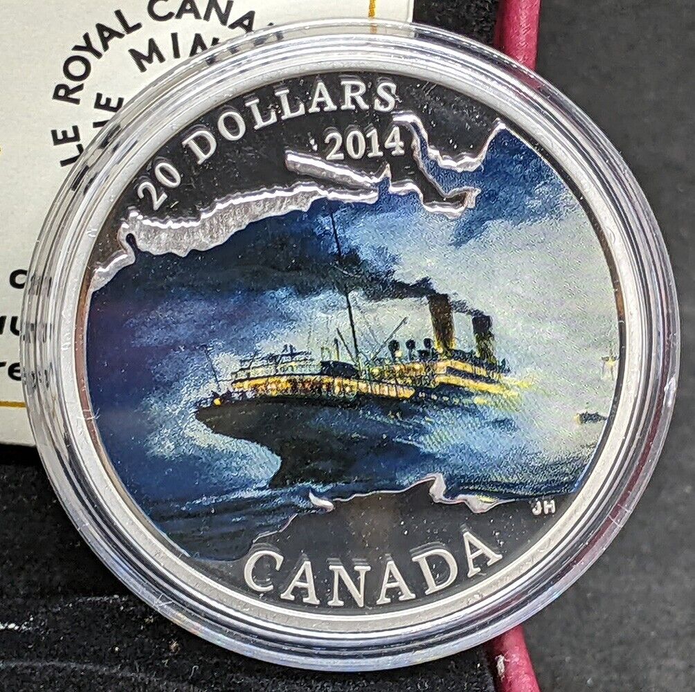 2014 Canada Fine Silver Coloured Coin - R.M.S. Empress of Ireland