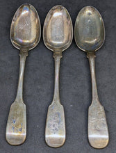 Load image into Gallery viewer, 3 Teaspoons Made by an Early Canadian Silversmith - 1840-1886 Nova Scotia
