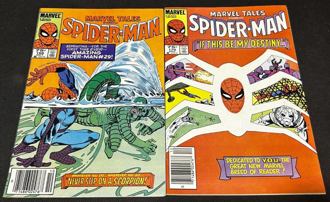 1984 Marvel Tales Spider-Man Issue 168, 170, Canadian Price Variant