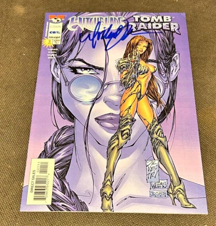 1999 Witch Blade Tomb Raider #1 Signed William Turner, with COA