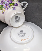 Load image into Gallery viewer, Vintage PARAGON Fine Bone China Tea Cup &amp; Saucer - Violets
