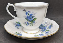 Load image into Gallery viewer, Vintage ROYAL ALBERT Bone China Tea Cup &amp; Saucer - Forget-Me-Not
