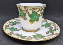 Load image into Gallery viewer, Vintage Royal Chelsea Bone China Tea Cup, Saucer - Hand Decorated - Green &amp; Gold
