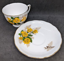 Load image into Gallery viewer, Vintage Royal Vale Bone China Tea Cup &amp; Saucer - Yellow Roses
