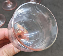 Load image into Gallery viewer, 5 x 80&#39;s MIKASA Sea Mist Coral Frosted Stemware Crystal Cordial Glasses
