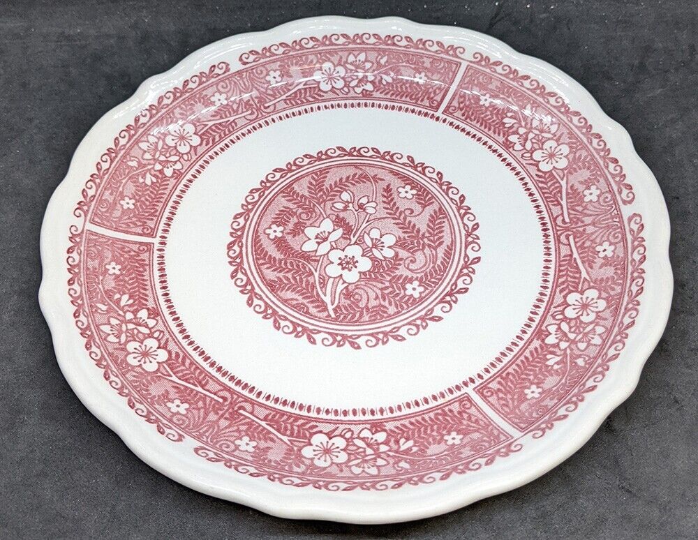 Vintage Syracuse China Pink Transferware Plate - 8.25