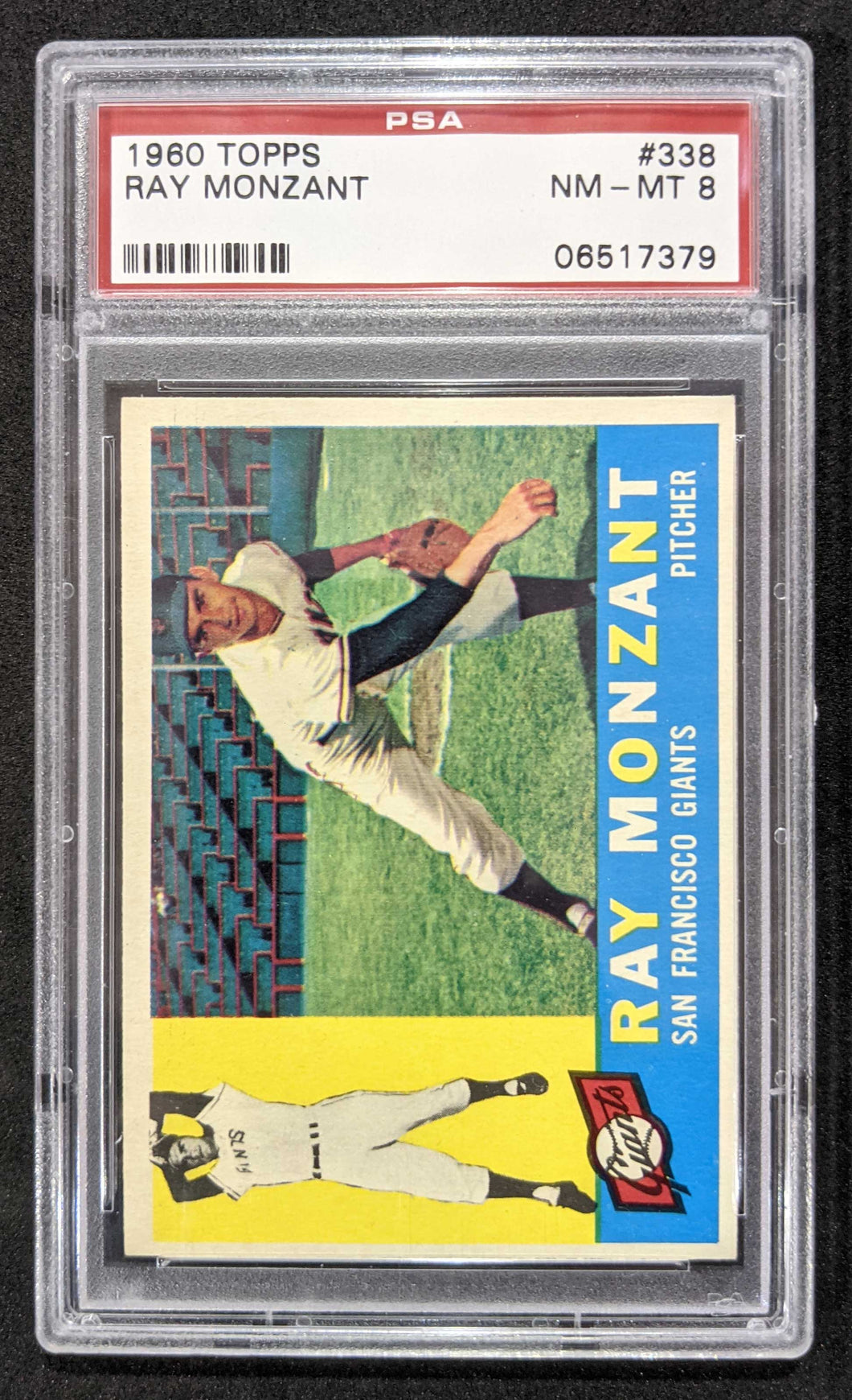 1960 Topps Ray Monzant #338 PSA NM-MT 8
