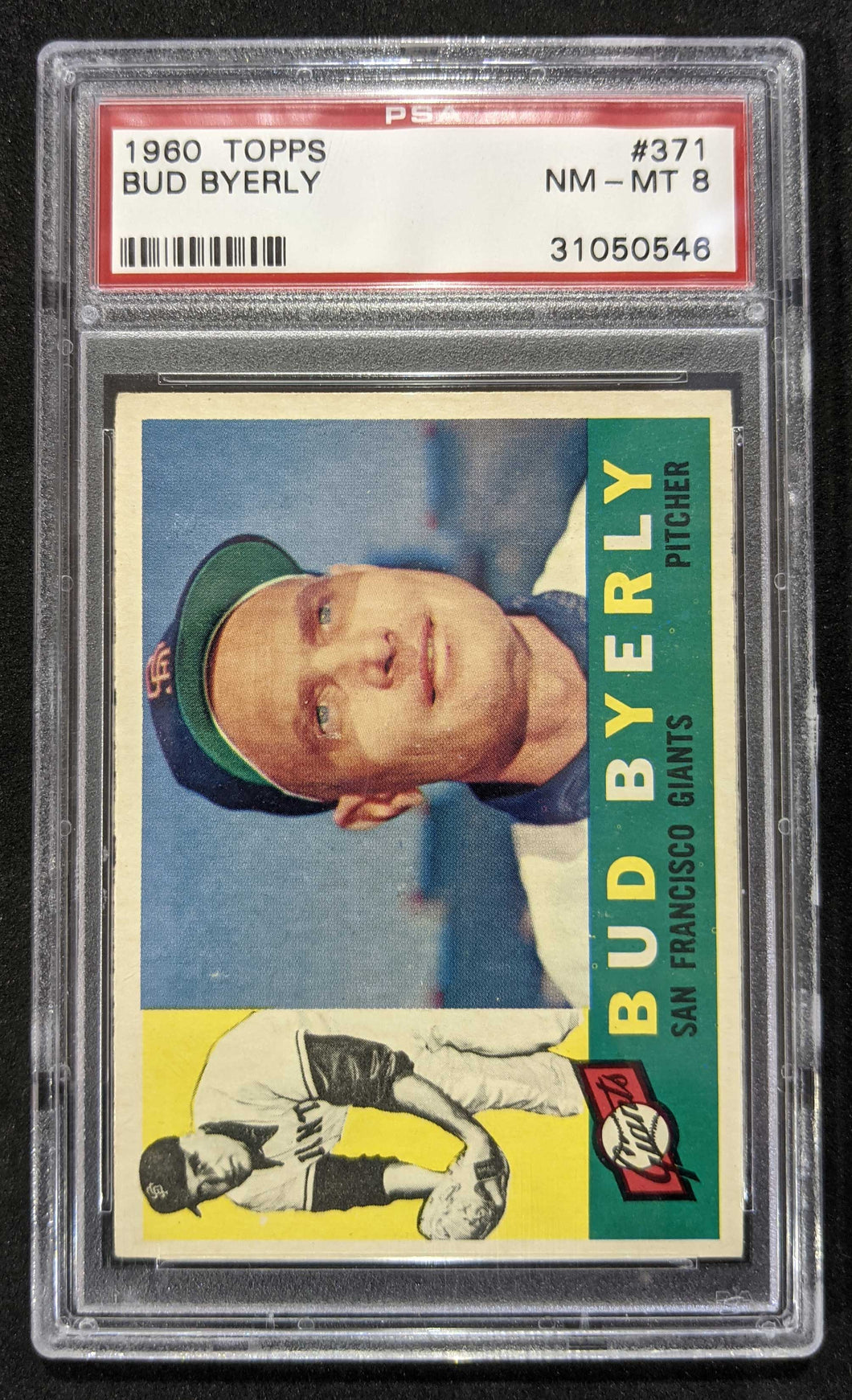 1960 Topps Bud Byerly #371 PSA NM-MT 8