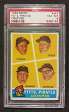 Load image into Gallery viewer, 1960 Topps Pitts. Pirates Coaches #467 PSA NM-MT 8
