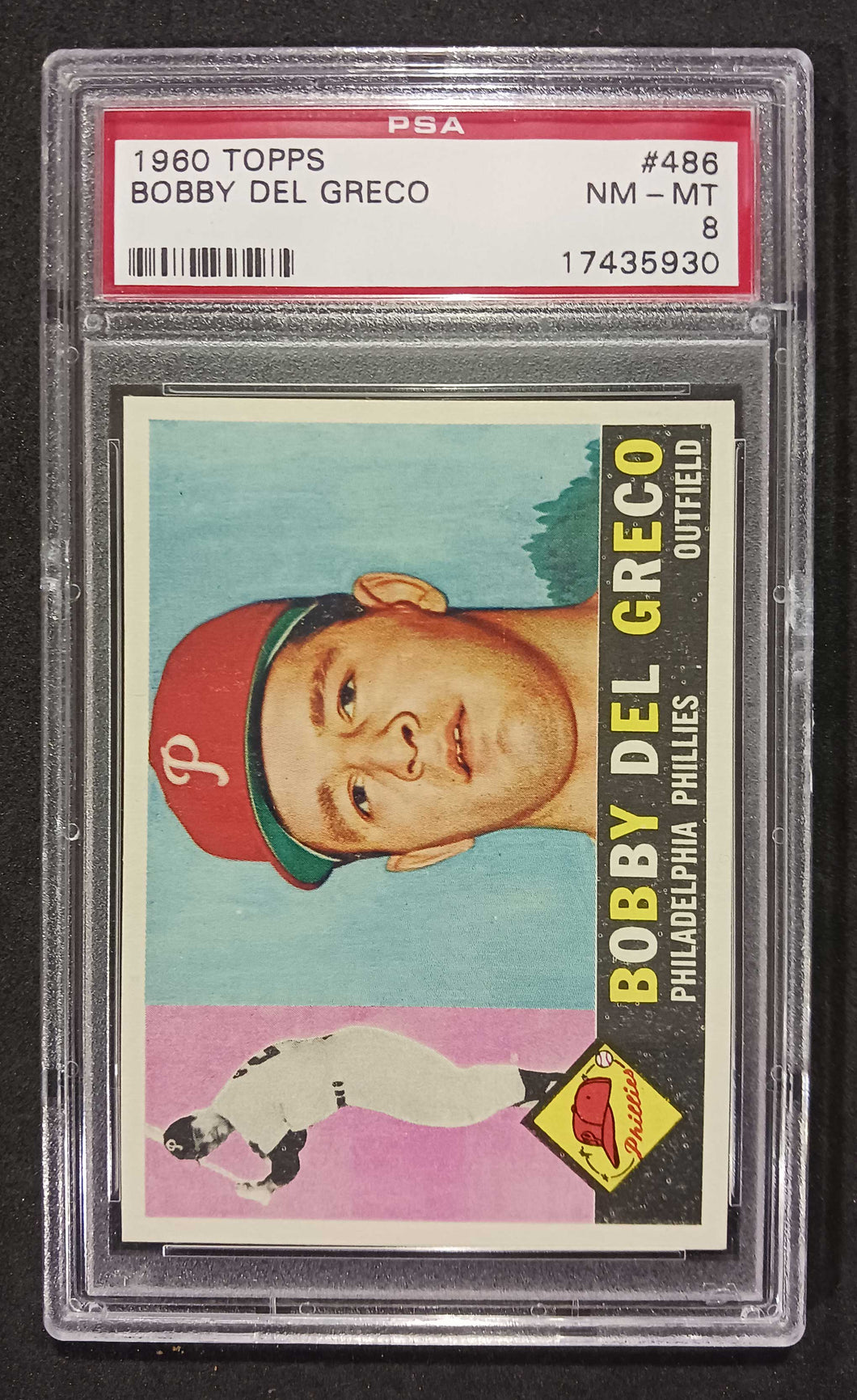 1960 Topps Bobby Del Greco #486 PSA NM-MT 8