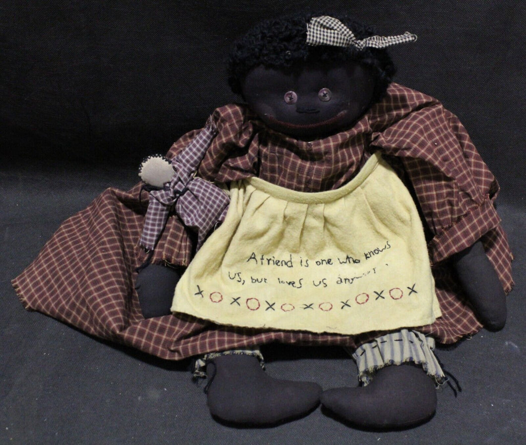 Vintage 1980's African American Rag Doll