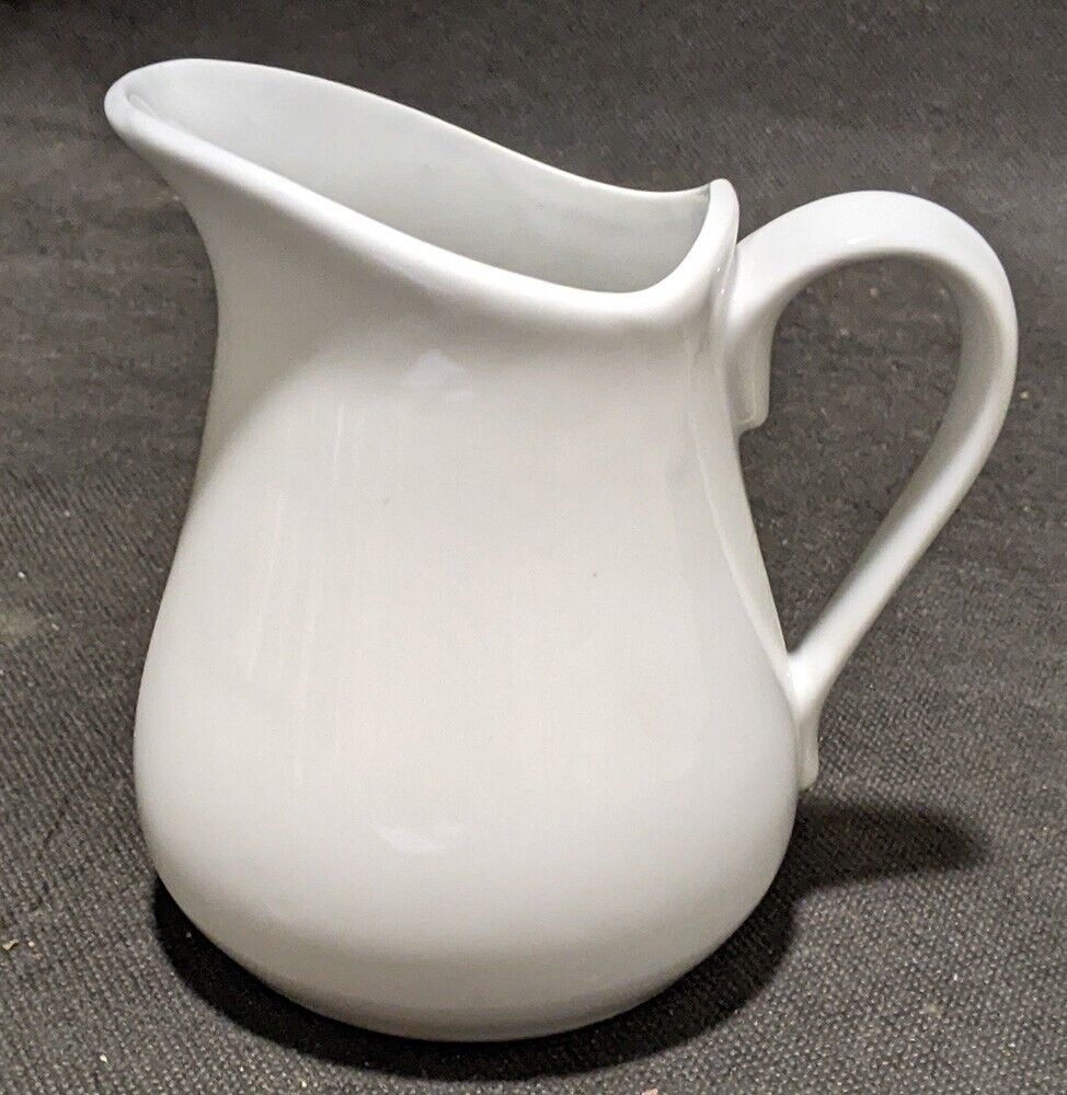 Small White Ceramic Pitcher / Creamer - 5