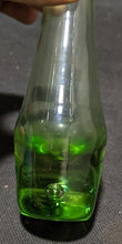 Load image into Gallery viewer, Beautiful Green Glass Stem Vase, Bubble Base - 9 1/4&quot;
