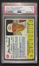 Load image into Gallery viewer, 1962 Post Canadian Jerry Zimmerman Perforated - Hand Cut #130 PSA VG 3
