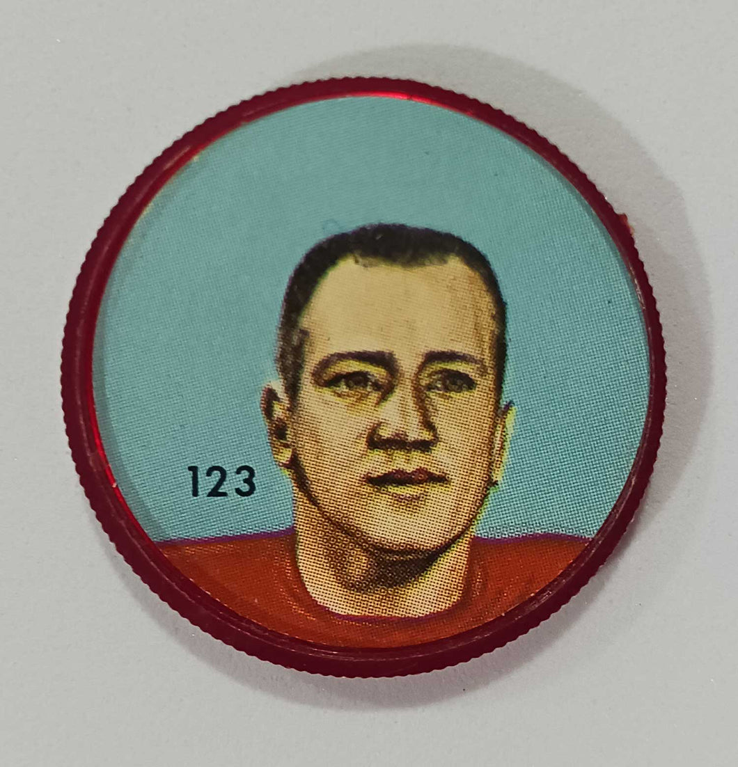 1963 Nalley's Potato Chips CFL Football Token Plastic Coin #123 Tony Pajaczkowsk
