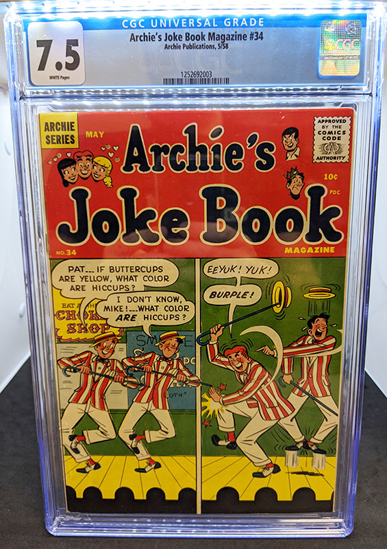 CGC Graded 7.5 Archie's Joke Book Magazine #34