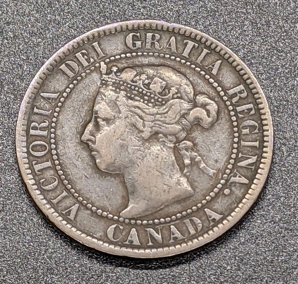1900 Canada Large One Cent Coin – F