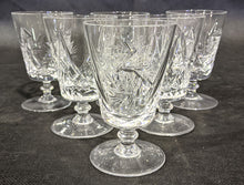 Load image into Gallery viewer, 5 Unsigned Vintage Crystal Juice Glasses
