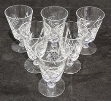 Load image into Gallery viewer, 5 Unsigned Vintage Crystal Juice Glasses
