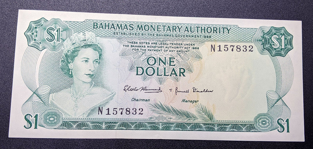 1968 Bahamas One Dollar Bank Note