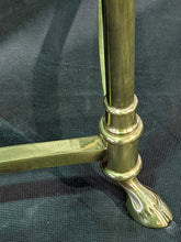 Load image into Gallery viewer, Brass Based, Thich Glass Topped Hall Table

