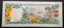 Load image into Gallery viewer, 1965 Bahamas Government $1 Dollar Bank Note - 3 Signature Variation
