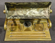 Load image into Gallery viewer, Vintage Caron Brothers, Montreal, Brass Inkwell / Desk Lamp - CPR Mark
