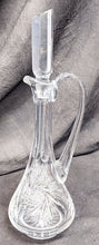 Load image into Gallery viewer, Tall Crystal / Glass Handled Wine Decanter With Stopper - Not Signed
