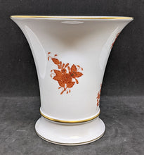 Load image into Gallery viewer, HEREND - Fine Bone China - 5460 Vase - Burnt Orange &amp; Gold Detail
