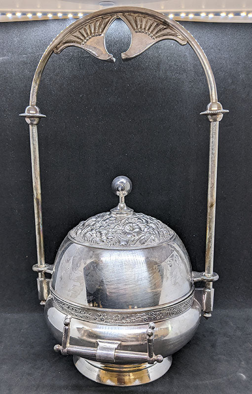 Vintage Meriden Silver Plated Butter Dish With Stand