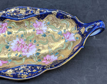 Load image into Gallery viewer, Pre 1891 Royal Nippon Cobalt &amp; Gold Double Handled Mint Dish
