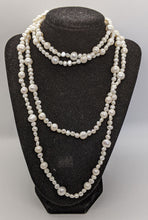 Load image into Gallery viewer, 32&quot; Long White Bead / Pearl Necklace
