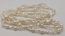 Load image into Gallery viewer, 32&quot; Long White Bead / Pearl Necklace
