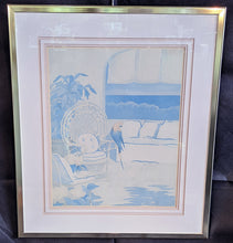 Load image into Gallery viewer, A Vintage Framed Tropical Print w/ Parrot Portrait

