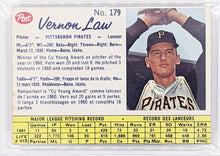 Load image into Gallery viewer, 1962 Post Canada Vernon Law #179 PSA Graded 6 Card - EX-MT
