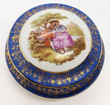 Load image into Gallery viewer, Meissner Limoges France Lidded Dish - Fragonard Signed Top
